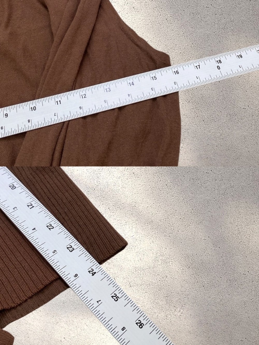 Kensie Sleeveless Brown Cardigan w/ Tie Waist & Shawl Collar - Picture 8 of 8